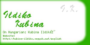 ildiko kubina business card